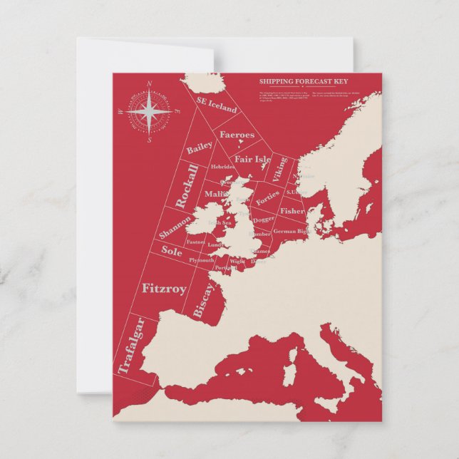 Vintage Red British Shipping Poster (Frente)