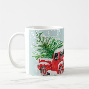 Vintage Red Caminhão, caneca de natal