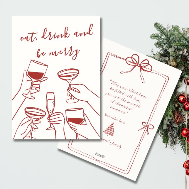 Vintage Red - Cartão de Natal (Criador carregado)