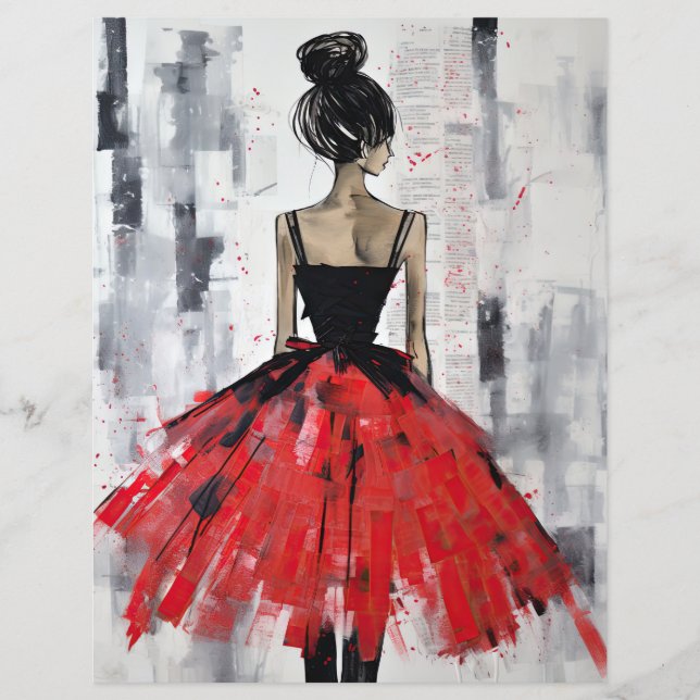 Vintage Red Girl Fashion Bonito Vestido (Frente)