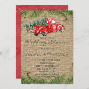 Vintage Red Truck Chá de casamento de Natal