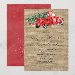 Vintage Red Truck Chá de Natal