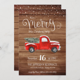 Vintage Red Truck Convite de Natal