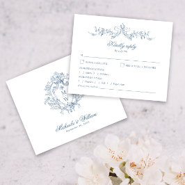 Vintage Regency Monograma Crest Weding RSVP