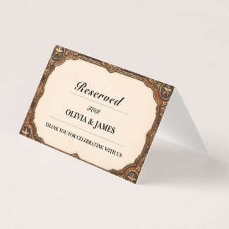 Vintage Reserved Seating Card
