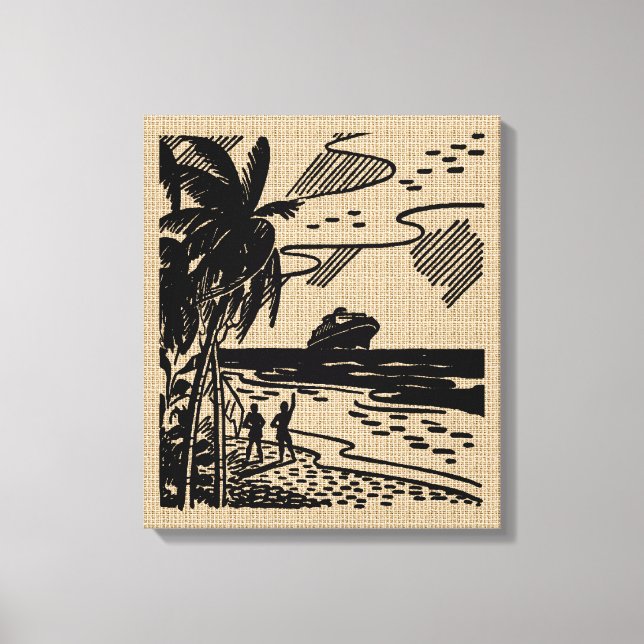 Vintage Resort Drawing on Canvas (Frente)
