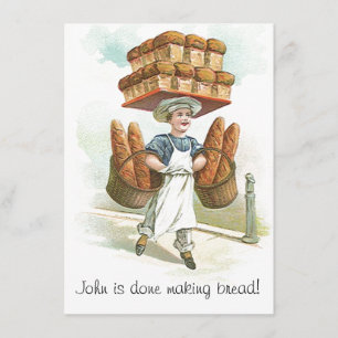 Vintage Retirement Convites feitos pão de fazer