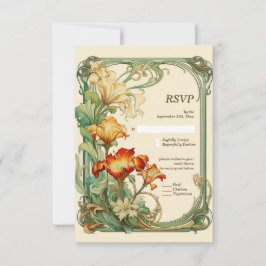Vintage Retro Art Nouveau Botânico RSVP
