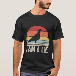Vintage Retro Eu Sou Um Pássaro De Camisa Mentira 