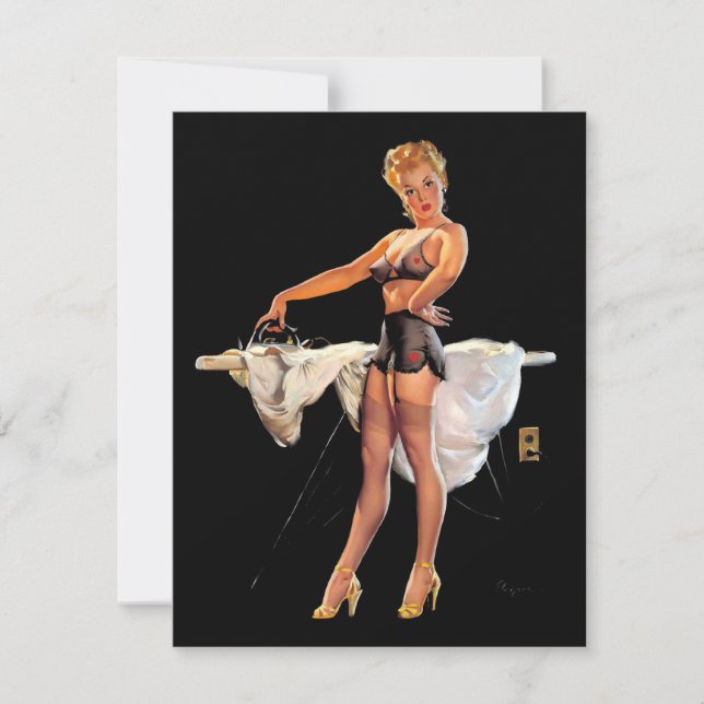 Vintage Retro Ironing Pinup Girl (Frente)
