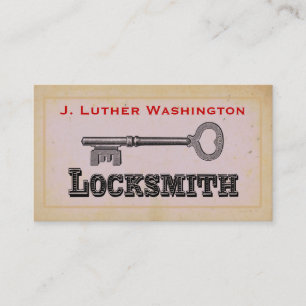 Vintage Retro Locksmith Professional Cartão de vis