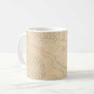 Vintage retro mapeia caneca de café, caneca de fan