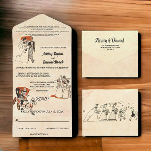 Vintage Retro Old Cartoon 50 Quadrado