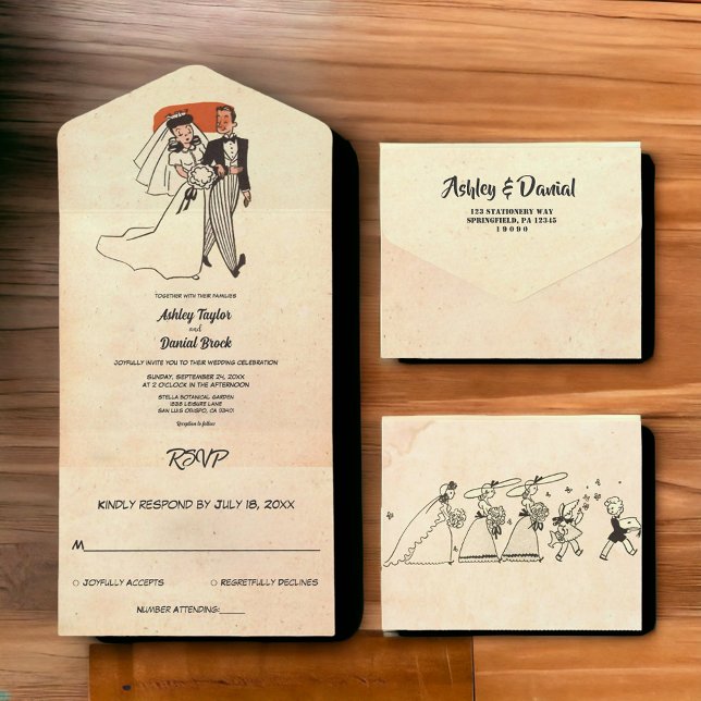 Vintage Retro Old Rustic Casal Quic Book Wedding (Criador carregado)