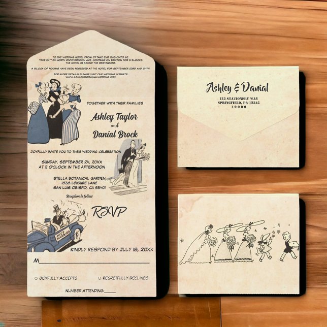 Vintage Retro Old Rustic Chic Style Casamento (Criador carregado)