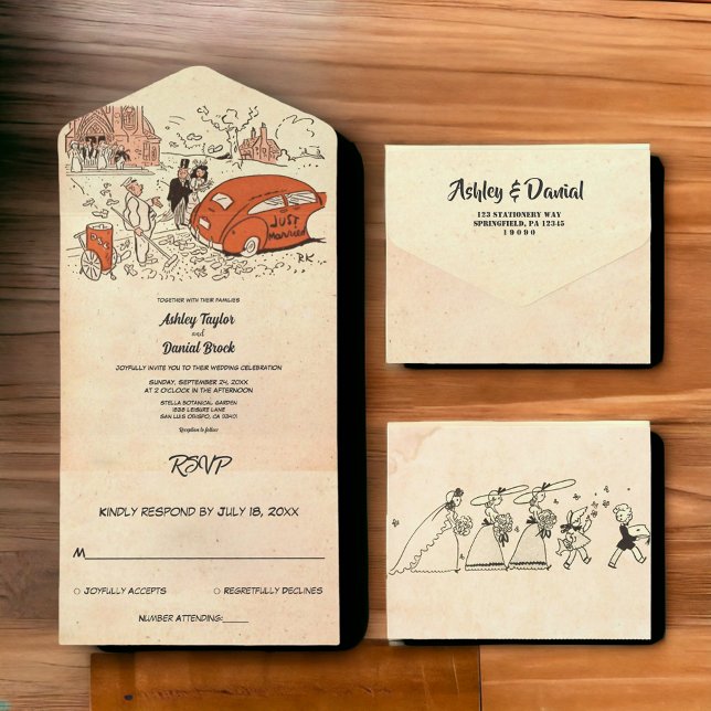 Vintage Retro Rustic Casal Quic Themed Wedding (Criador carregado)