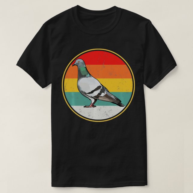 Vintage Retro Sunset Pigeon Bird Pullover (Frente do Design)