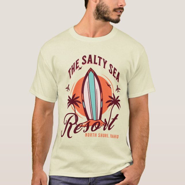 Vintage Retro Surf T-Shirt (Frente)