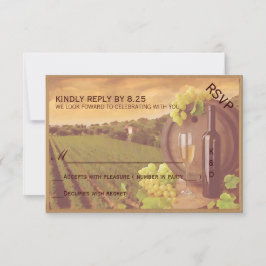 Vintage Retro Vineyard Sunset Wedset RSVP