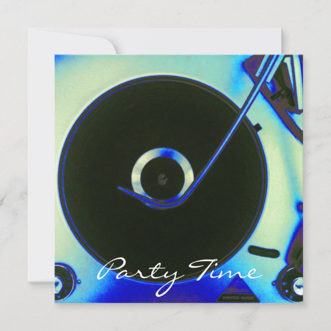 Vintage Retro Vinil Record Convite (Frente)