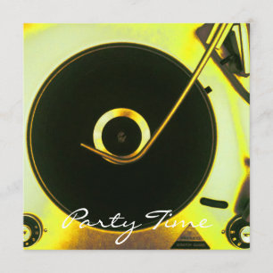 Vintage Retro Vinil Record Convite