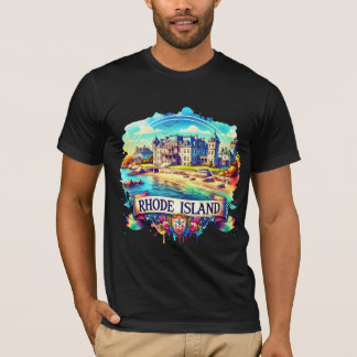 Vintage Rhode Island Map T-Shirts – Retro us state