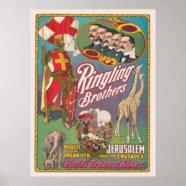 Vintage Ringling Brothers Circus Poster (Frente)