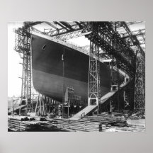 Vintage RMS Titanic no estaleiro poster de 16" x 2