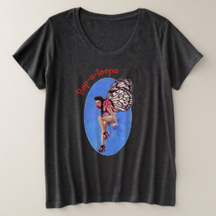 Vintage Rockabilly Pin-up Fairy Raglan Capa Top