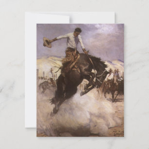 Vintage Rodeo Cowboy, Breezy Riding by WHD Koerner