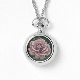 Vintage Rosa Dusky Pink Colar Floral Ewatch