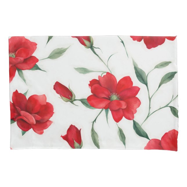 Vintage Rosa Red Flower Pattern Elegant Bedant (Frente)