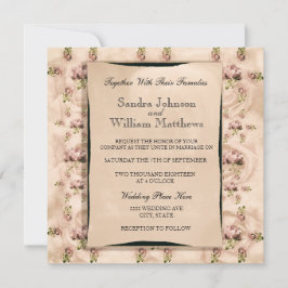 Vintage Rosa Wedding Convite