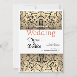 Vintage Rosa Wedding Convite