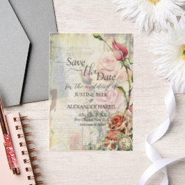 Vintage Rosa Wedding Save the Date