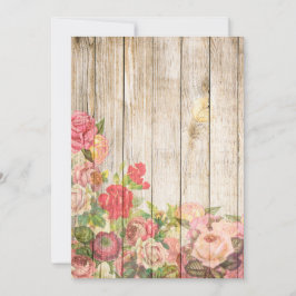 Vintage Rosas Rústicos Românticos Madeira