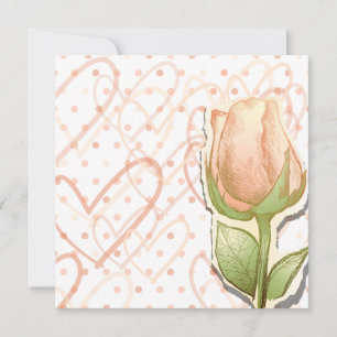 Vintage rosebud, convite