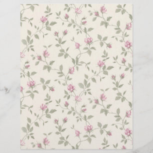 Vintage Rosebud Ivory Arts & Artesanato Scrapbook