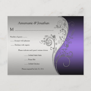 Vintage RSVP Floral Preto e Prata