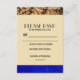 Vintage RSVP - luzes de cordas - azul e ouro