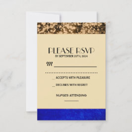 Vintage RSVP - luzes de cordas - azul e ouro