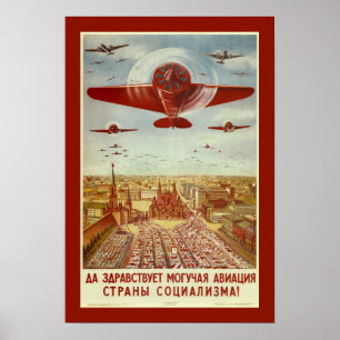Vintage Russo Aviation Propaganda poster