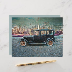 Vintage Rustic Antique Black Old Aged Car