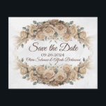 Vintage Rustic Beige Ouro Salve a data<br><div class="desc">Este Rosa de Beige Russo Vintage, Salve a Data é perfeito para o seu visual vintage, casamento no estilo rústico. O estilo branco-ouro das flores rosa acompanhadas pela textura minimalista da parede, a arte de fundo, ajudará a dar vida à sua visão! Este design de rosas ouros, toques de ouro...</div>