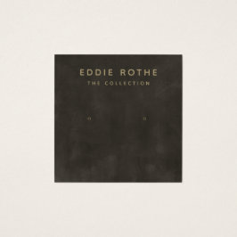 Vintage Rustic Black Stud Earring Display Card