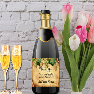 Vintage Rustic Paper Grape Vine Green Grapes