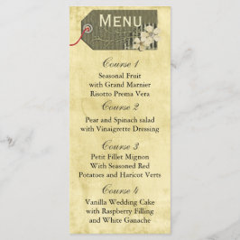 vintage rústica mason jar menu de casamento