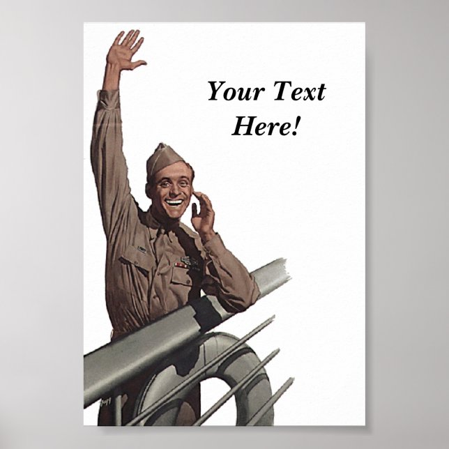 Vintage Sailor Shout Poster (Frente)