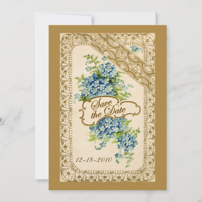 Vintage Salve o Cartão de Data (Frente)