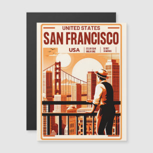 Vintage San Francisco City Balcony view Califórnia